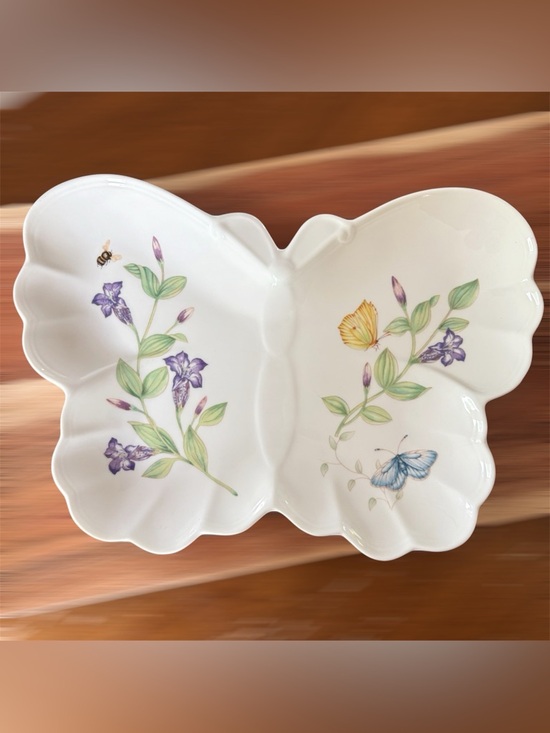 Lenox Other - Lenox Butterfly Meadow Hors D’oeuvre Tray Butterfly Shape Porcelain Dish